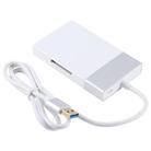 6 In 1 Multi-function Dual USB 3.0 + XQD + CF + TF + SD Card Reader (Silver) - 3