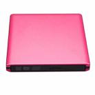 Aluminum Alloy External DVD Recorder USB3.0 Mobile External Desktop Laptop Optical Drive (Red) - 1