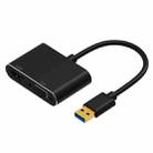 5201B 2 in 1 USB 3.0 to VGA + HDMI HD Video Converter (Black) - 1