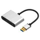 5201B 2 in 1 USB 3.0 to VGA + HDMI HD Video Converter (Silver) - 1