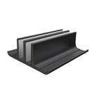 Universal Portable Aluminum Alloy Double Slot Width Adjustable Laptop Vertical Storage Stand Base(Black) - 2