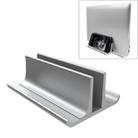 Universal Portable Aluminum Alloy Single Slot Width Adjustable Laptop Vertical Radiating Storage Stand Base(Silver) - 1