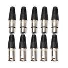 5 Pairs 3 Pin XLR Plug Male + Female Jack Mic Jack Plug Socket Connector - 1