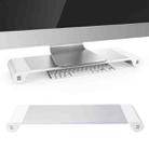 Multifunction Desktop Stand Holder with Four USB Ports for iMac(Silver) - 1