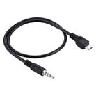 3.5mm Male to Micro USB Male Audio AUX Cable, Length: about 40cm(Black) - 1