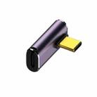 240W USB-C/Type-C Female to USB-C/Type-C Male 40Gbps Medium Bend Adapter with Light - 1