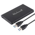 Richwell SATA R2-SATA-1TGB 1TB 2.5 inch USB3.0 Super Speed Interface Mobile Hard Disk Drive(Black) - 1