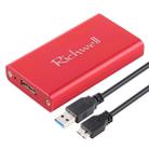 Richwell SSD R15-SSD-60GB 60GB 2.5 inch mSATA to USB3.0 Super-speed Interface Mobile Hard Disk Drive(Red) - 1