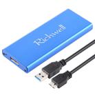 Richwell SSD R16-SSD-60GB 60GB 2.5 inch USB3.0 to NGFF(M.2) Interface Mobile Hard Disk Drive(Blue) - 1