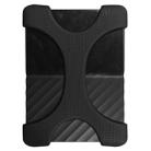 X Type 2.5 inch Portable Hard Drive Silicone Case for 2TB-4TB WD & SEAGATE & Toshiba Portable Hard Drive, without Hole (Black) - 1