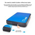 OImaster EB-2506U3 SATA USB 3.0 Interface HDD Enclosure for Laptops, Support Thickness: 7.0-12.5mm (Blue) - 7