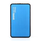 OImaster EB-2506U3 SATA USB 3.0 Interface Aluminum Panel HDD Enclosure for Laptops, Support Thickness: 7.0-12.5mm (Blue) - 1