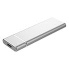 M.2 NGFF to USB-C / Type-C USB 3.1 Interface Aluminum Alloy SSD Enclosure (Silver) - 1