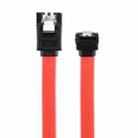 26AWG SATA III 7 Pin Female Straight to 7 Pin Female Elbow Data Cable Extension Cable for HDD / SSD, Total Length: about 50cm(Red) - 3