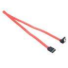 26AWG SATA III 7 Pin Female Straight to 7 Pin Female Elbow Data Cable Extension Cable for HDD / SSD, Total Length: about 50cm(Red) - 5
