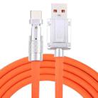 Mech Series 6A 120W USB to Type-C 180-degree Metal Plug Fast Charging Cable, Length: 1.2m(Orange) - 1