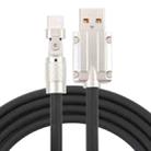 Mech Series 6A 120W USB to Type-C 180-degree Metal Plug Fast Charging Cable, Length: 1.8m(Black) - 1