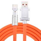 Mech Series 6A 120W USB to Type-C 180-degree Metal Plug Fast Charging Cable, Length: 1.8m(Orange) - 1