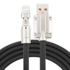 Mech Series 6A 120W USB to 8 Pin 180-degree Metal Plug Fast Charging Cable, Length: 1.2m(Black) - 1