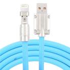 Mech Series 6A 120W USB to 8 Pin 180-degree Metal Plug Fast Charging Cable, Length: 1.2m(Blue) - 1