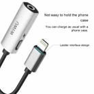 WIWU LT01 8 Pin Male to 8 Pin + 3.5mm Audio Jack Portable 2 in 1 Audio & Charging Adapter(Silver) - 4
