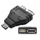 USB 2.0 A Female + eSATA Female to Combo eSATAp (Power over eSATA) Male Adapter - 1