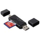 USB-C / Type-C + SD + TF + Micro USB to USB 2.0 Card Reader (Black) - 1