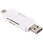 USB-C / Type-C + SD + TF + Micro USB to USB 2.0 Card Reader (White) - 4