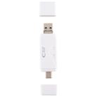 USB-C / Type-C + SD + TF + Micro USB to USB 2.0 Card Reader (White) - 8