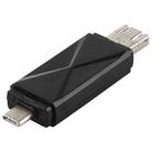 USB-C / Type-C + SD + TF + Micro USB to USB 3.0 Card Reader (Black) - 5