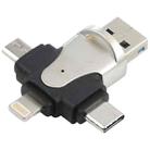 4 in 1 8 Pin + USB-C / Type-C + Micro USB + USB 3.0 Male TF Card Reader - 2