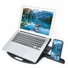 General-purpose Increased Heat Dissipation For Laptops Holder, Style: with Mobile Phone Holder(Black) - 1