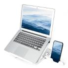 General-purpose Increased Heat Dissipation For Laptops Holder, Style: with Mobile Phone Holder(White) - 1