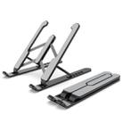 Laptop Stand Desktop Raise Bracket Cooling Base Lifting Holder Foldable (Black) - 1