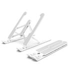 Laptop Stand Desktop Raise Bracket Cooling Base Lifting Holder Foldable (White) - 1