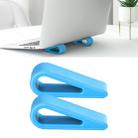 2 PCS Simple Notebook Computer Bracket Adjustable Height Increase Heat Dissipation Base Pad Holder (Blue) - 1