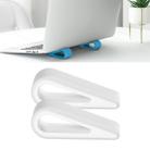 2 PCS Simple Notebook Computer Bracket Adjustable Height Increase Heat Dissipation Base Pad Holder (White) - 1