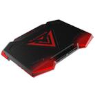 dual USB Ports Five-core Radiator Notebook Computer  Holder (Red) - 1