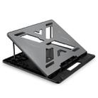 Aluminum Alloy Cooling Base, Multifunctional Lifting And Foldable Laptop Stand, Size: 30.2x26.2x3cm(Grey) - 1