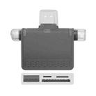 NK-939C 3 in 1 USB to USB-C / Type-C + 8PIN Multifunctional Docking Station (Grey) - 1