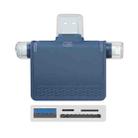NK-939C 3 in 1 USB to USB-C / Type-C + 8PIN Multifunctional Docking Station (Blue) - 1
