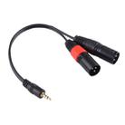 30cm Metal Head 3.5mm Male to 3 Pin XLR CANNON Male Audio Connector Adapter Cable - 1