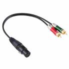 30cm Metal Head 3 Pin XLR CANNON Female to 2 RCA Male Audio Connector Adapter Cable for Microphone / Audio Equipment - 1