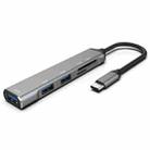 C-805 5 in 1 USB-C / Type-C to 3 USB 3.0 + TF / SD Card Reader Adapter - 1