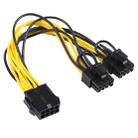 Motherboard PCI-Express PCIE 8 Pin to Dual 8 (6+2) Pin Graphics Card Adapter Power Supply Cable - 1