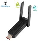 EDUP EP-AC1625 600Mbps 2.4G / 5.8GHz Dual Band Wireless 11AC USB 2.0 Adapter Network Card with 2 Antennas for Laptop / PC(Black) - 1