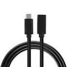 100W 20V 5A USB-C / Type-C Female to USB-C / Type-C Male 4K Ultra-HD Audio and Video Synchronization Data Cable Extension Cable, Cable Length: 1m (Black) - 1