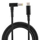 PD 100W 5.5 x 1.7mm Male Elbow to USB-C / Type-C Male Nylon Weave Power Charge Cable, Cable Length: 1.7m - 1