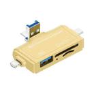 7 In 1 USB 2.0 Card Reader (Gold) - 1