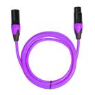 XRL Male to Female Microphone Mixer Audio Cable, Length: 3m (Purple) - 1